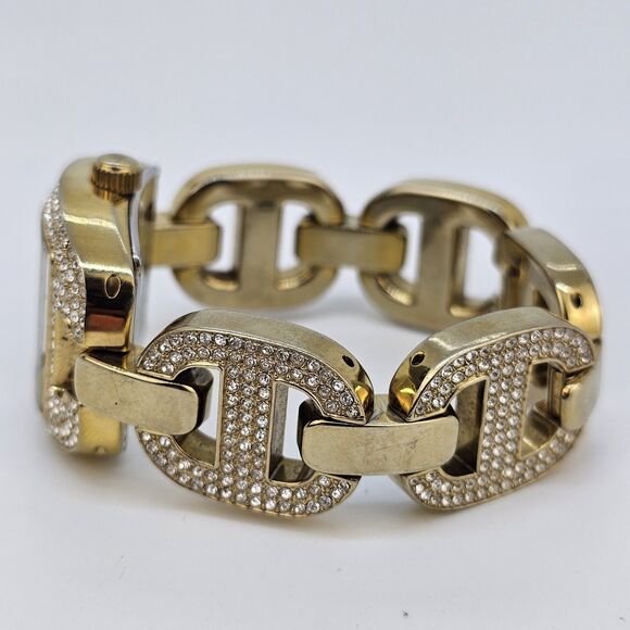 Michael Kors Women Watch 28MM Gray Dial Gold Band 5.75" New Battery HEAVY WATCH - Picture 7 of 12